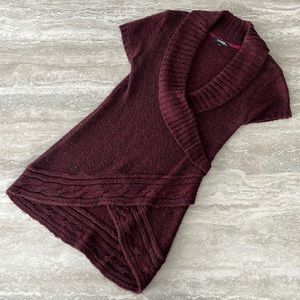 Dark red shirt sleeve sweater